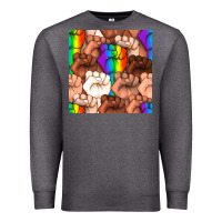 Charcoal Heather Pride lgbtq fists seamless pattern Premium Sweatshirt - BundleAndBundleShop