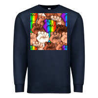 Navy Pride lgbtq fists seamless pattern Premium Sweatshirt - BundleAndBundleShop