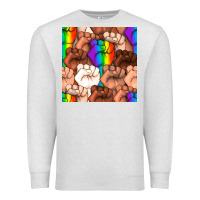 Oatmeal Heather Pride lgbtq fists seamless pattern Premium Sweatshirt - BundleAndBundleShop