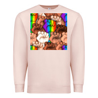 Pale Pink Pride lgbtq fists seamless pattern Premium Sweatshirt - BundleAndBundleShop