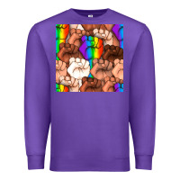 Purple Pride lgbtq fists seamless pattern Premium Sweatshirt - BundleAndBundleShop
