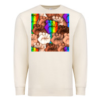 Sandshell Pride lgbtq fists seamless pattern Premium Sweatshirt - BundleAndBundleShop