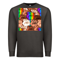 Smoke Pride lgbtq fists seamless pattern Premium Sweatshirt - BundleAndBundleShop