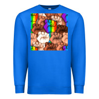 True Royal Pride lgbtq fists seamless pattern Premium Sweatshirt - BundleAndBundleShop