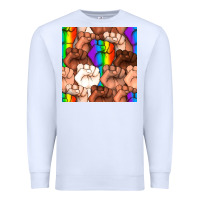 White Pride lgbtq fists seamless pattern Premium Sweatshirt - BundleAndBundleShop