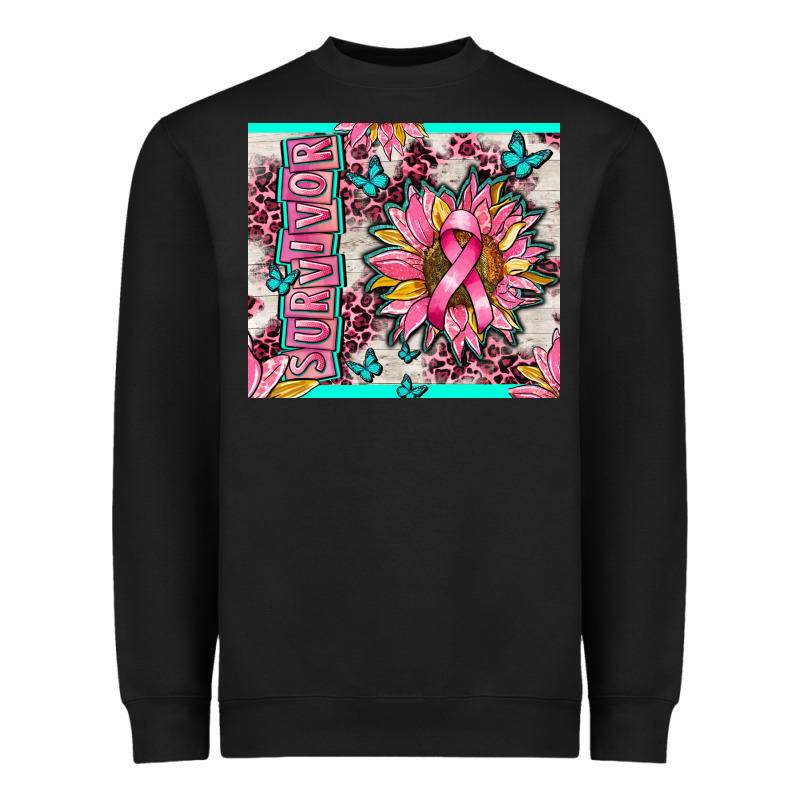 Survivor Breast Cancer Heavyweight Sweatshirt by AdoDesignShop | Teevron
