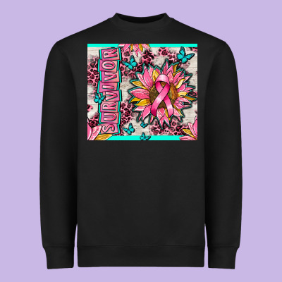 Survivor Breast Cancer Heavyweight Sweatshirt Designed By Adodesignshop