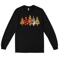 Black leopard christmas trees Long Sleeve Tee - AdoDesignShop