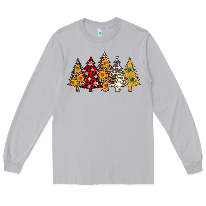 Leopard Christmas Trees Long Sleeve Tee by AdoDesignShop | Teevron