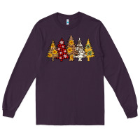 Plum leopard christmas trees Long Sleeve Tee - AdoDesignShop