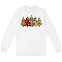 White leopard christmas trees Long Sleeve Tee - AdoDesignShop