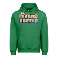 Emerald Happy Easter plate letters Easter Day Urban Hoodie - HowdyJamesFarm