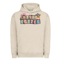 Pigment French Oak Happy Easter plate letters Easter Day Urban Hoodie - HowdyJamesFarm