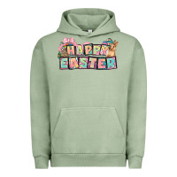 Pigment Oil Green Happy Easter plate letters Easter Day Urban Hoodie - HowdyJamesFarm