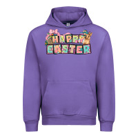 Tulip Happy Easter plate letters Easter Day Urban Hoodie - HowdyJamesFarm