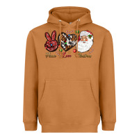 Meerkat Peace love Christmas Heavyweight Hoodie - NancyCooperArtShop