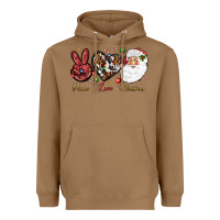 Toasted Coconut Peace love Christmas Heavyweight Hoodie - NancyCooperArtShop