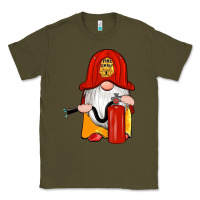 Army Green firefighter gnomes Classic Tee - Artiststas