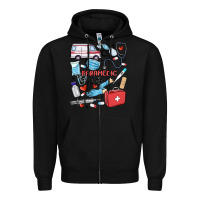 Black can't talk right now doing paramedic stuff Zipper Hoodie - MaliasSmallBusiness