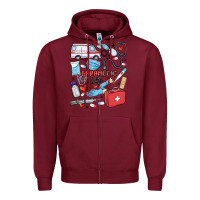 Burgundy can't talk right now doing paramedic stuff Zipper Hoodie - MaliasSmallBusiness