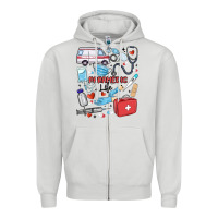 Dove Grey can't talk right now doing paramedic stuff Zipper Hoodie - MaliasSmallBusiness