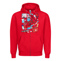 Red can't talk right now doing paramedic stuff Zipper Hoodie - MaliasSmallBusiness