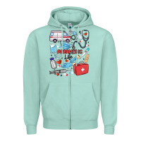 Seafoam can't talk right now doing paramedic stuff Zipper Hoodie - MaliasSmallBusiness