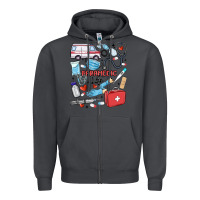 Smoke can't talk right now doing paramedic stuff Zipper Hoodie - MaliasSmallBusiness