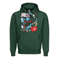 Sports Green can't talk right now doing paramedic stuff Zipper Hoodie - MaliasSmallBusiness