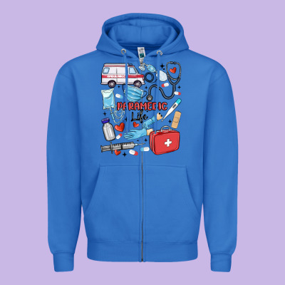 Can't Talk Right Now Doing Paramedic Stuff Zipper Hoodie Designed By Maliassmallbusiness