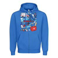 True Royal can't talk right now doing paramedic stuff Zipper Hoodie - MaliasSmallBusiness