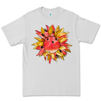 Dove Grey watermelon sunflower Premium Tee - BarkalooDesign