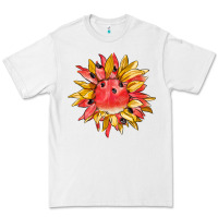 White watermelon sunflower Premium Tee - BarkalooDesign