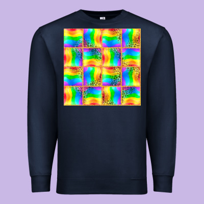 Pride Lgbtq Flag And Leopard With Glitter Seamless Premium Sweatshirt Designed By Bundleandbundleshop