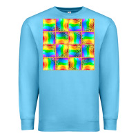 Ocean Blue Pride lgbtq flag and leopard with glitter seamless Premium Sweatshirt - BundleAndBundleShop