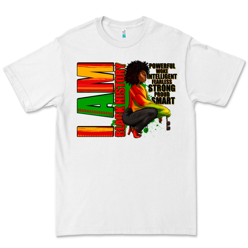 I Am Black History Afro American Woman Premium Tee by RanaPortraitStore | Teevron