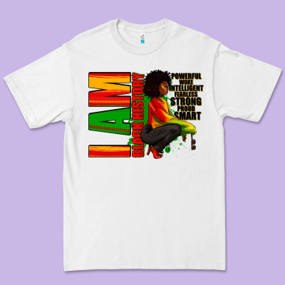 Premium Tee I am black history Afro American woman
