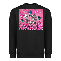 Black stronger than the stormcancer Heavyweight Sweatshirt - AdoDesignShop