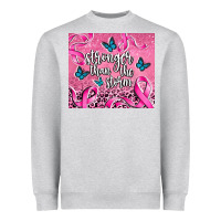 Heather Grey stronger than the stormcancer Heavyweight Sweatshirt - AdoDesignShop