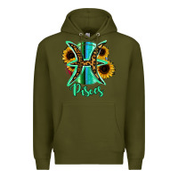 Army Green Pisces Zodiac Premium Hoodie - Bettercallsaul