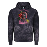 Cloud Black just a woman who loves her welder Vintage Hoodie - SublimationCraftShop