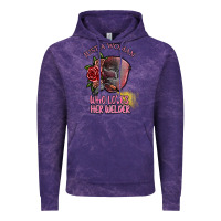 Cloud Purple just a woman who loves her welder Vintage Hoodie - SublimationCraftShop