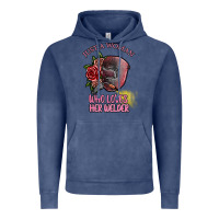 Vintage Denim just a woman who loves her welder Vintage Hoodie - SublimationCraftShop