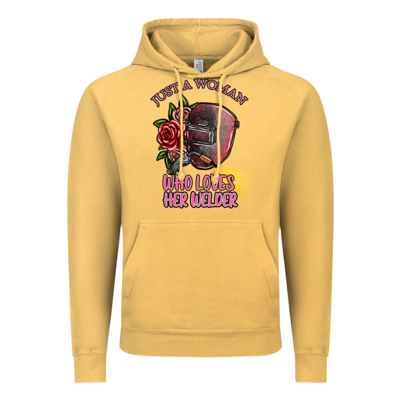 Just A Woman Who Loves Her Welder Vintage Hoodie by SublimationCraftShop | Teevron