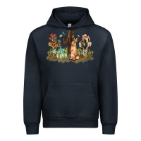 Navy Western rabbit bunny with crosses Easter Day Urban Hoodie - HowdyJamesFarm