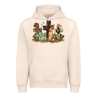 Sandshell Western rabbit bunny with crosses Easter Day Urban Hoodie - HowdyJamesFarm