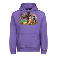 Tulip Western rabbit bunny with crosses Easter Day Urban Hoodie - HowdyJamesFarm