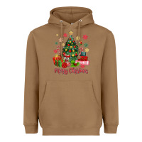 Toasted Coconut merry christmas tree with gift box Heavyweight Hoodie - MaliasSmallBusiness