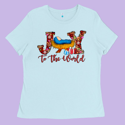 Joy To The World Ladies Tee Designed By Adodesignshop