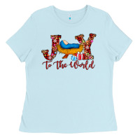 Baby Blue joy to the world Ladies Tee - AdoDesignShop
